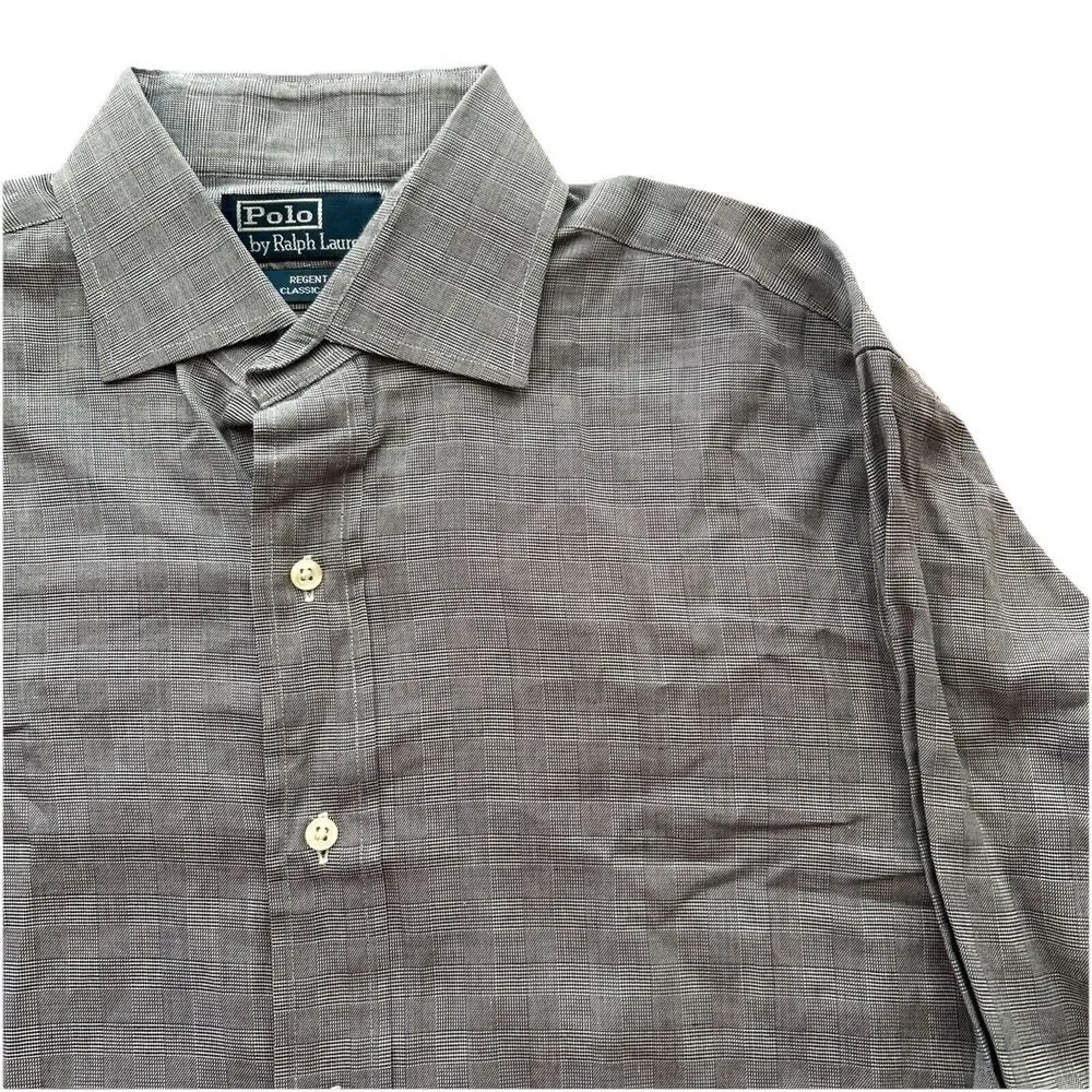 Polo By Ralph Lauren Regent Classic Fit Men's Gray 16‎ 32/33 Dress Shirt EUC
